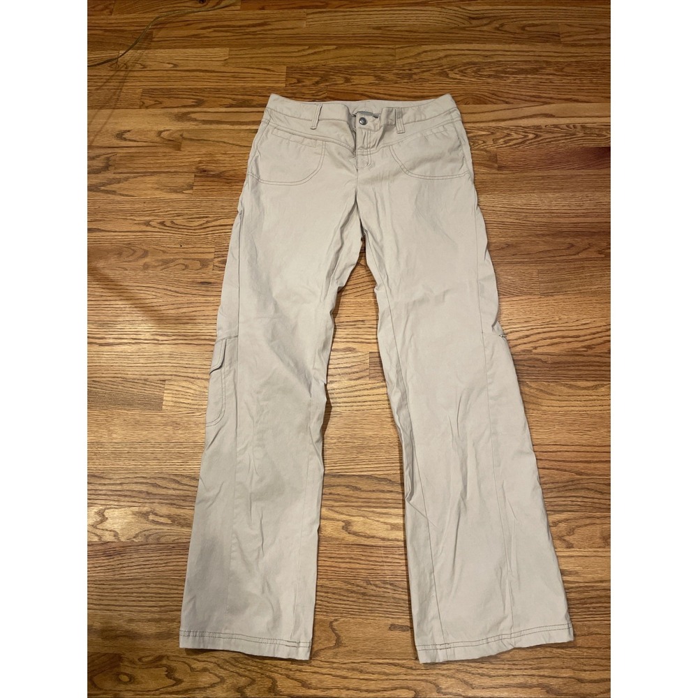 Athleta Women's Dipper Hiking Cargo Pants Size 12T Beige 32" Inseam Nylon